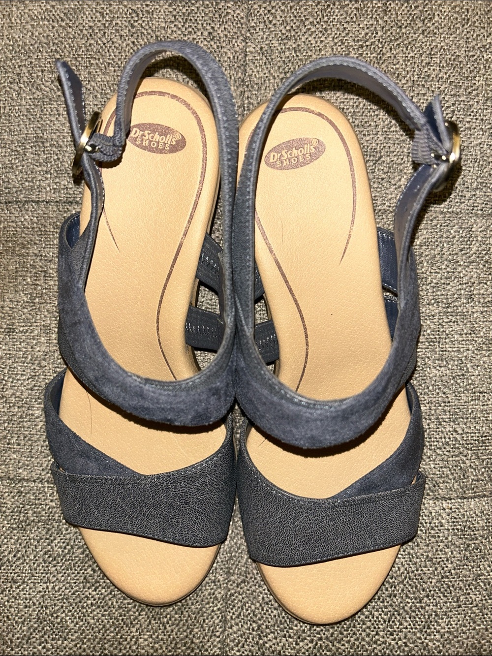 Dr. Scholl's Navy Open-Toe Slingback Sandals